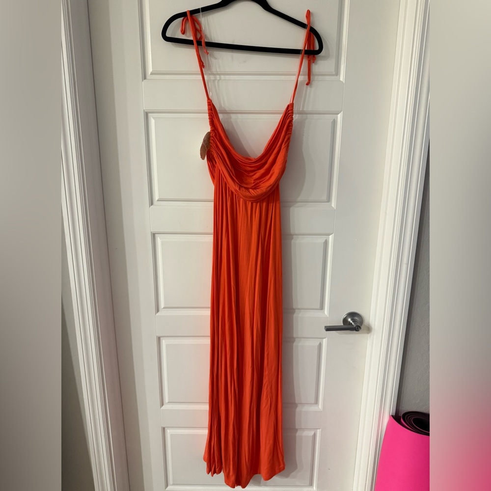 Altar'd State Vibrant Orange Jumpsuit buttery soft